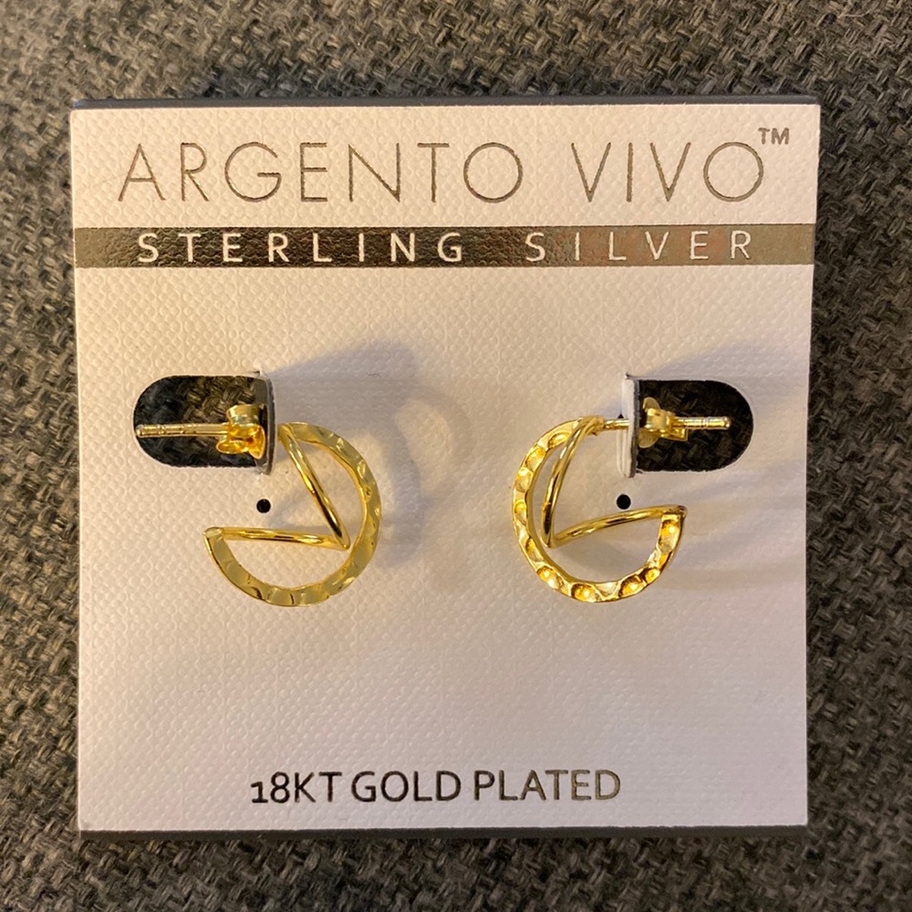 Argento Vivo gold hoop earrings